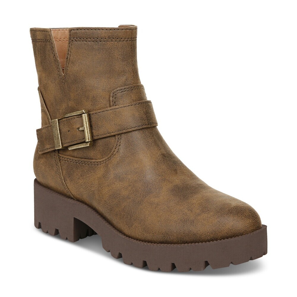 Zodiac Miller-2 I7582S2-200 Boots Women's 6 Brown Leather Cutout Bootie LION403